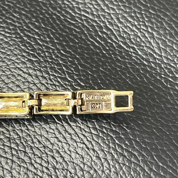 Heidi Daus Gold-Tone Baguette Crystal Link Bracelet - Picture 4 of 5